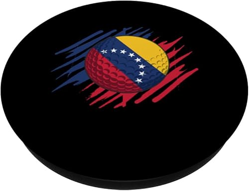Miniatura 2 de Golf Ball With The Flag Of Venezuela PopSockets Standard PopGrip