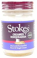 Stokes - Raifort crème 220 g Une sauce douce au raifort délicieusement lisse qui vous permet de profiter de sa saveur complète et n'apporte pas de larmes à vos yeux. Une alternative savoureuse et vraiment élégante. Fabriqué avec de la racine de raifo...