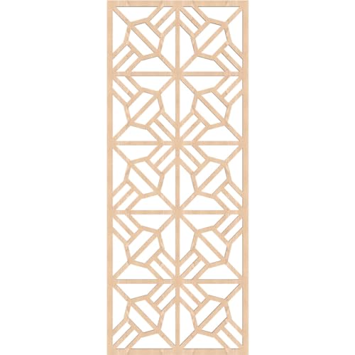 Image of Auburn Decorative Pierced Fretwork Wood Wall Panels, 23 3 /8 inchW x 59 3 /8 inchH x 3 /8 inchT, Red Oak