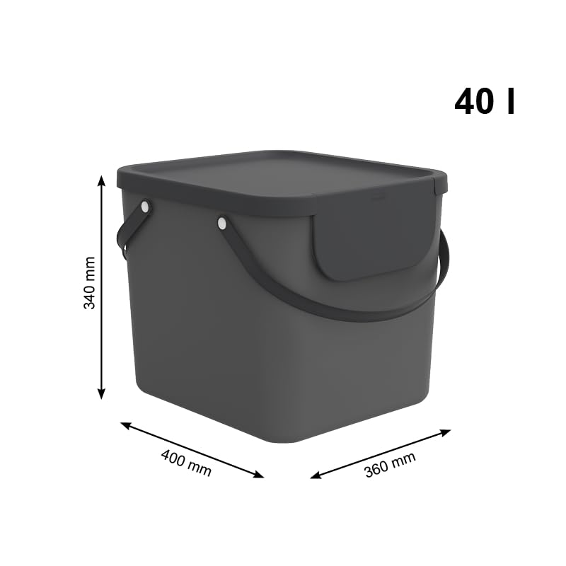 Panier à linge Rotho 40l contre les mauvaises odeurs de linge humide anthracite