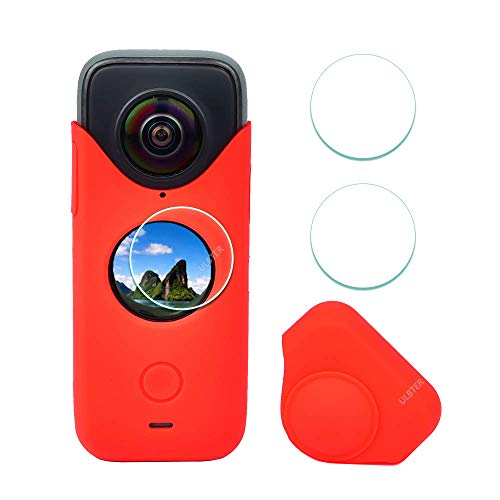Red Rubber Sleeve Case for Insta360 ONE X2 + Screen ...