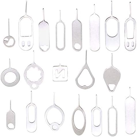 AYWFEY 20 Pieces SIM Card Removal Openning Tool Tray Eject Pins Needle Opener Ejector Compatible with All iPhone Apple iPad HTC Samsung Galaxy Smartphone Cell Phone