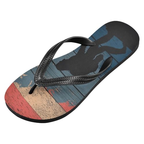Adventurer Sasquatch Flip Flop Sandal for Women Men, Casual Beach Slippers Indoor Outdoor XS2