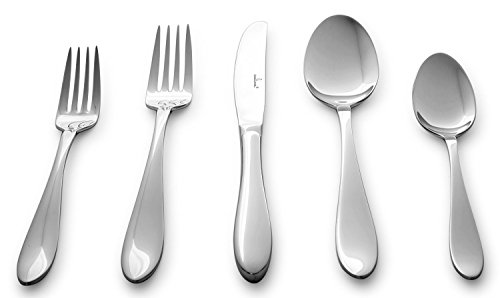 Culina Lorena 20 pcs Flatware for 4 18/10 Stainless Steel Silverware, Mirror Finish