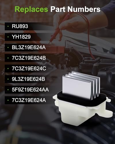 Image of SCITOO Air Conditioning Heater HVAC Blower Motor Resistor Regulator for 2008-2012 for Ford Escape,2009-2016 for Lincoln MKS,for MKT,2008-11 for Mercury Mariner,05-07 for Montego,OE-BL3Z19E624A, RU893