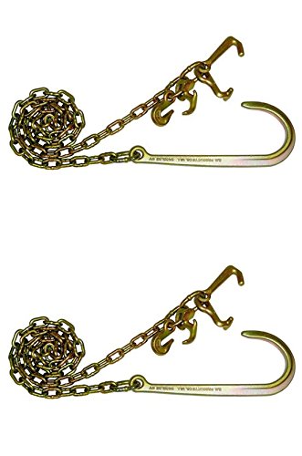 BA Products N711-6LUG8, 8  Chain, Grab, R, T, Mini J Hook Wrecker Tow Truck, Grade 70 (Pair)