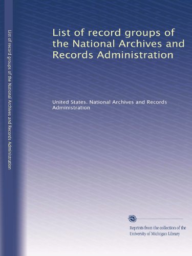  Elenco dei gruppi discografici della National Archives and Records Administration