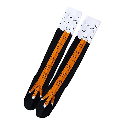 Wdfnexalai Divertidos calcetines de patas de pollo con patrón moderno de pata de animal para regalar regalos de Halloween, 45 cm, 20