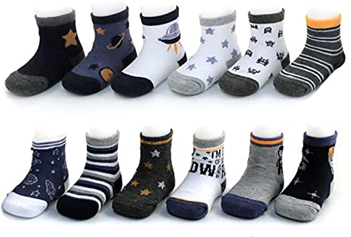 Rising Star Baby Socks For Boys & Baby Girl Socks Infant Toddler Socks 0-6/6-12/12-24 Months Ankle Crew Newborn Baby Socks #TOP2