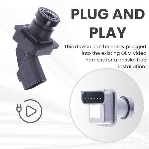 Image of Backup Camera for 2015-2018 Ford Focus ST Sedan Hatchback Electric | Replaces OE part F1EZ-19G490-A F1ET-19G490-AC, rear view reverse parking assist backup monitor high definition hd