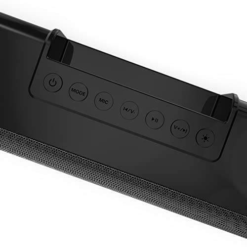 Moniss LP-18 HiFi Soundbar 20W Alto-falante LED RGB Luz para jogos de computador Subwoofer BT Alto-f