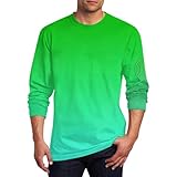 Camisas de manga larga para hombre, impresión 3D, camisa informal, corte regular, camisa de hombre, camisa de manga larga, camisa con estampado para hombres, verde, M