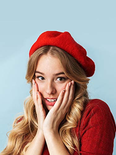 Trounistro 4 Pack Beret Hat French Beret Cap Winter Fashion Solid Color Hat For Women Girls Lady (Color Set 2) #TOP6