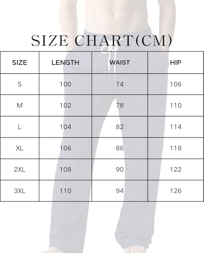 Mens Casual Lounge Pants Lightweight Breathable Drawstring Waist Relaxed Fit Summer Beach Trousers3