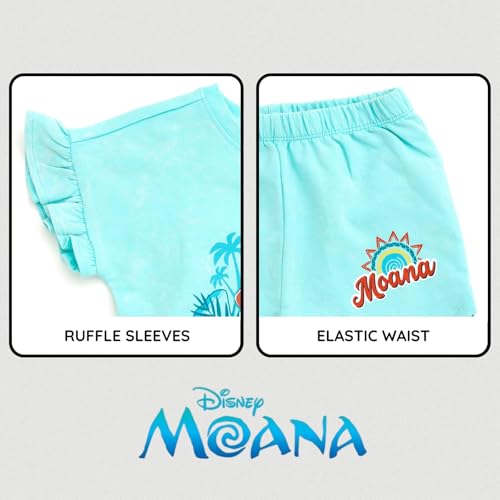 Image of Disney Girls' Washed French Terry T-Shirt and Shorts Set for Baby & Kids