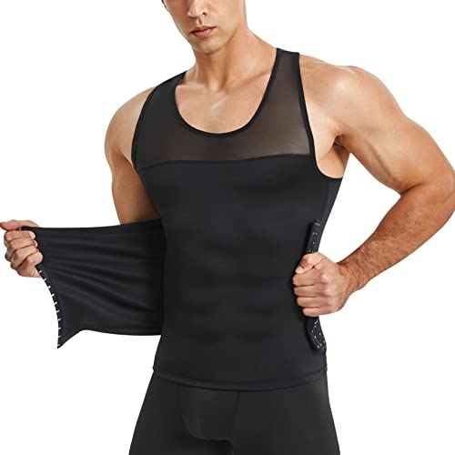 Compression Shirts for Men Shapewear Chest Abdomen Control Body Shaper Slimming Undershirt Workout Vest Tank Top