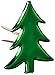 Painted Metal Paper Fasteners 50/Pkg-Trees/Metallic Green