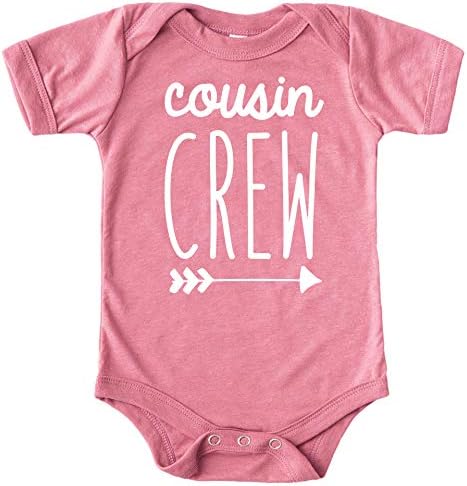 Olive Loves Apple Cousin Crew Arrow T-Shirts and Bodysuits for Baby and Toddler Boy and Girls Fun Family Outfits Mauve Bodysuit