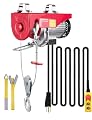 Happybuy 1320 LBS Lift Electric Hoist, 110V Electric Hoist, Remote Control Electric Winch Overhead Crane Lift Electric Wire Hoist for Factories, Warehouses, Construction, Building, Goods Lifting