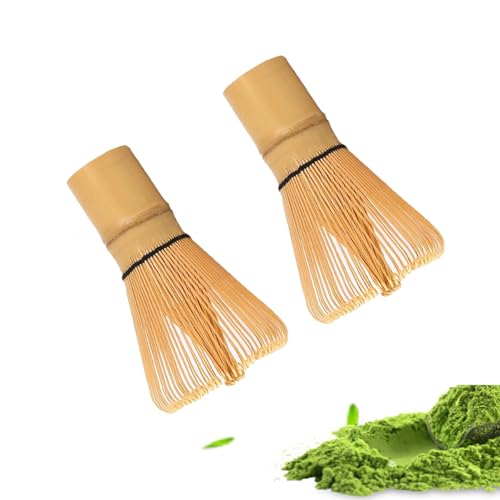 100 Prong Matcha Whisk Natural Bamboo Whisk for Matcha Tea Semi-Handmade Chasen Ideal for Making and Stirring Matcha Green Tea Perfect Bamboo Matcha Whisk for Smooth Blending and Whisking Matcha (2)