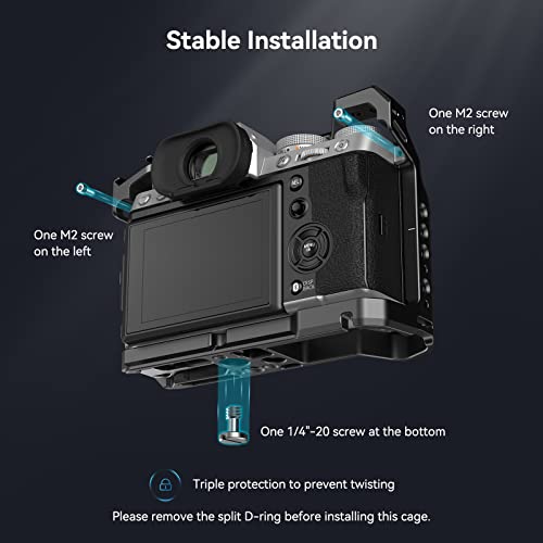 SMALLRIG X-T5 Camera Full Cage for FUJIFILM Aluminum Alloy Camera Rig for Fujifilm XT5 with Shutter Button, Built-in QD Port - Image 2