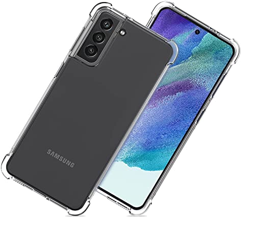PHONILLICO Etui odporne na wstrząsy do Samsung S21 FE 5G - żelowa ochrona TPU przezroczysty silikon miękki pochłanianie wstrząsów ultra cienkie