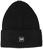 Lee Rib Beanie Gorro de Punto, Negro (Black 01), Taglia Unica para Hombre