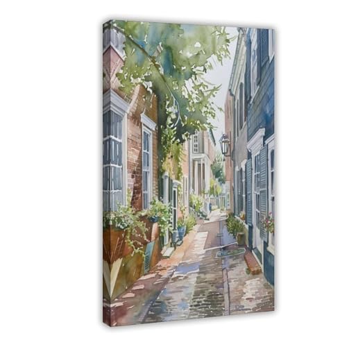 Toile paysage Caroline du Sud 30x45 cm pour déco bureau et chambre