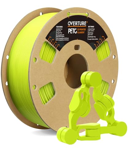 OVERTURE PETG Filament 1.75mm, 3D Printer Filament, 1kg Spool (2.2lbs),...