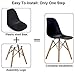 VECELO Style Dining Chair Side Chairs with Natural Wood Legs (Set of 4),Easy Assemble for Kitchen Dining Room,Living Room,Bedroom(Black)