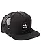 RVCA mens Adjustable Snapback Trucker Hat, Rvca Trucker/Black/White, One Size US