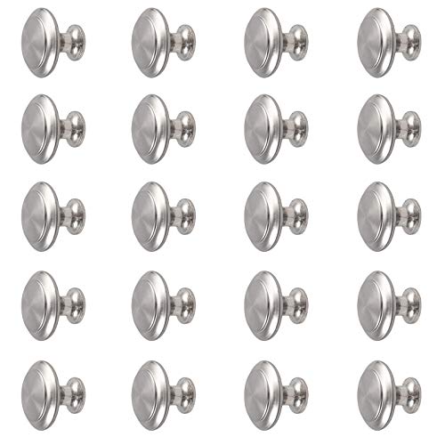 AUTOUTLET Pomo de armario, 30mm Pomos Redondos, 20x Tirador de Cocina, Tiradores Muebles para Armario, Puerta Armario, Gabinete, Cajón, Puertas de Muebles, Zapateros, Cajas, Estanterías, Plata