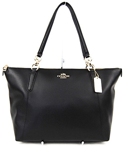 AVA Tote in Crossgrain Leather in Black $350.00