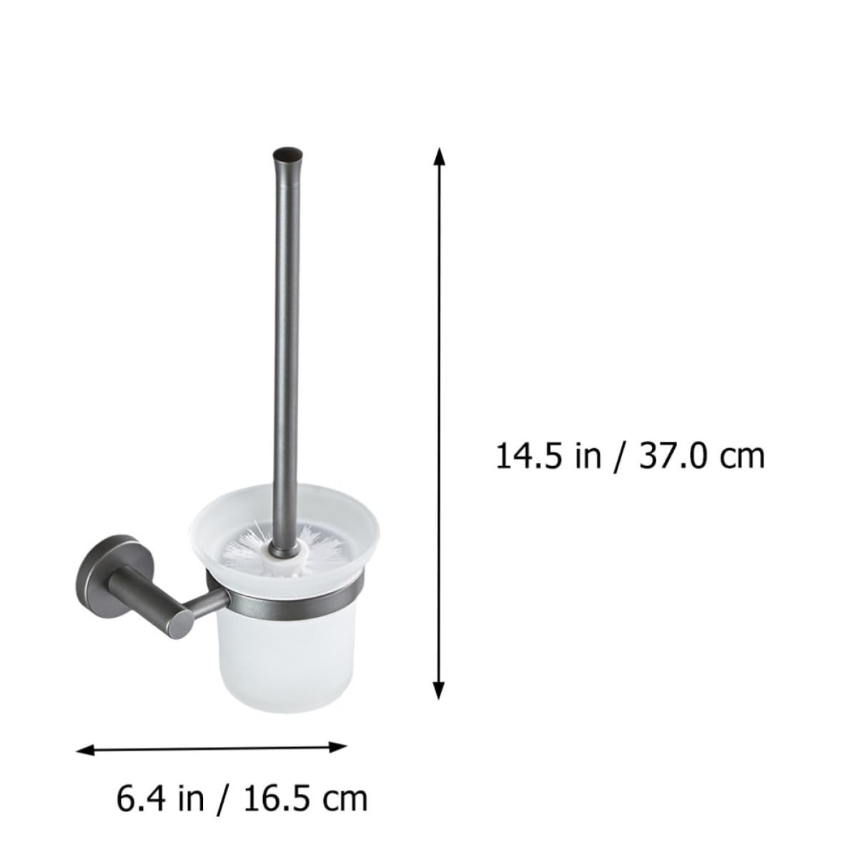 Cepillo de Inodoro y Mango de Cobre Montado en Pared con Base de Mate Diseño Simple y Resistente para Limpieza Óptima del Baño