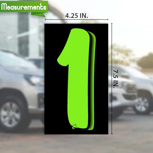 Calcomanías de precios Versa-Tags de 7 1/2 pulgadas, números para parabrisas de autos 4