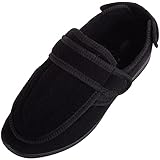 Sizes: UK 7 - 12 Textile Uppers Textile Inners with Padded Insole for Extra Warmth and Comfort Durable Hardwearing Ridged Sole for Grip and Comfort Slip On Style with 1 Front and 1 Back Touch and Close Fastening for a Secure Fit. Wide Opening for Eas...