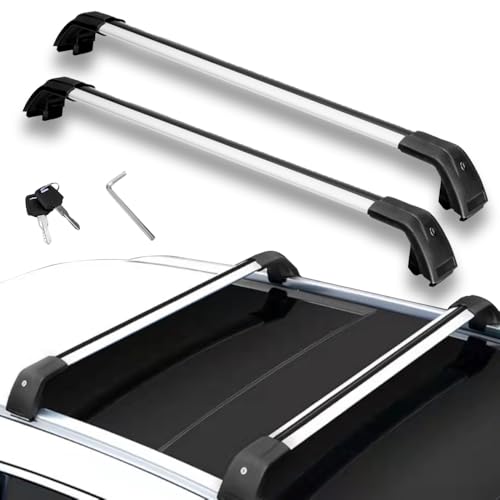 2PCS fit for Chery TIGGO 8 PRO 2021-2026 Lockable Roof Rail Rack Crossbars Cross Bars Aluminum Alloy Silver and Black