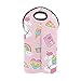Borsa per il trasporto del vino Gelato Cute Baby Unicorn Portabottiglie e borsoni per vino 2 bottiglie Portabottiglie doppio Portabottiglie e portabottiglie per vino Portabottiglie in neopre
