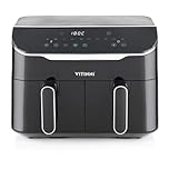 Vitinni Dual Basket 8L Air Fryer, Digital Interface, 10 Different Cooking Modes, 2 Drawer Air Fryer for Large Family, Dehydrate Bake and Slow Cook Functions
