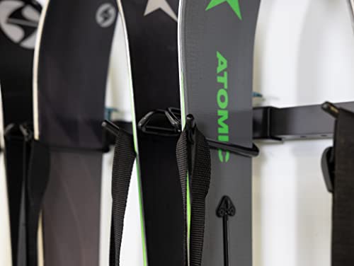 Teal Triangle Premium G-Ski Shelf, 5 Pairs Of Skis And Poles, Adjustable Storage System #TOP4