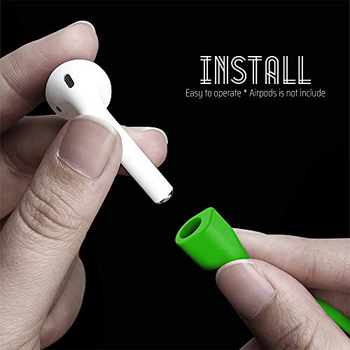 Image of Ultra Strong Magnetic Airpod Pro Strap Anti-Lost Cord Sports Lanyard Compatible with Airpods 3rd 2nd Generation Pro 3 2 1 (Green)