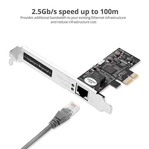 Siig Single 2.5G 4-Speed Multi-Gigabit Ethernet Pcie Network Card, Pcie 2.0 X1 To Rj-45, 2.5Gbase-T, Nbase-T, 2500/1000/100/10Mbps, Realtek Rtl8125 Chipset, Dual-Profile Brackets (Lb-Ge0611-S1) #TOP3