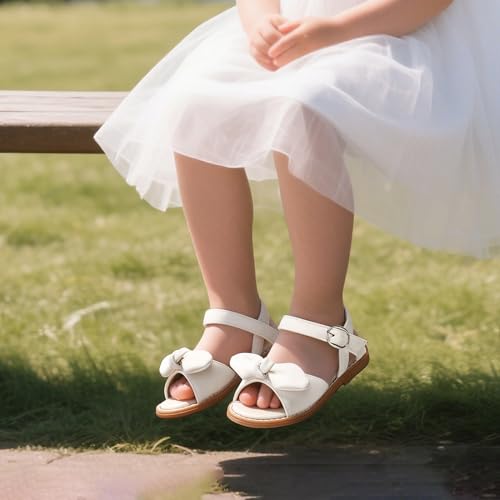 Image of Girls Dress Sandals Comfy Hook and Loop Summer Shoes for Toddlers