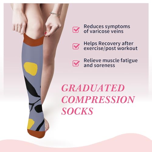 Image of Sooverki Compression Socks for Women & Men 6 Pairs is Best Supportive Knee High Stockings for Circulation, Travel, Nurses