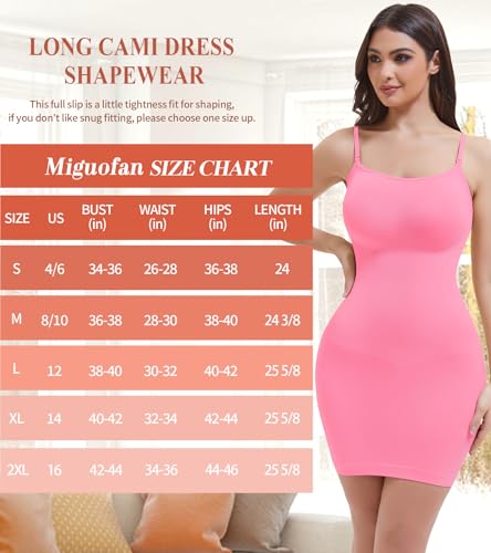 Image of Shapewear Slips for Under Dresses, Full Slip Dress for Women Tummy Control Body Shaper Seamless Shaping Dress