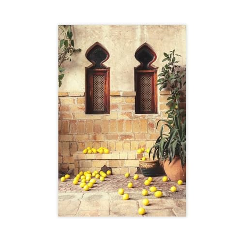 XYSWDD Póster de estilo bohemio de Marrakech, lienzo moderno de Marruecos, impresiones artísticas para pared, pinturas para sala de estar, dormitorio, decoración de 20 x 30 cm