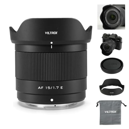 VILTROX Lente de bolso AF 15 mm F1.7 Air FE Auto Fcous F/1.7 E-Mount disparo portátil para lentes Sony para iniciantes APS-C lentes Prime FE de abertura grande