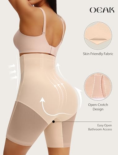 OEAK Womens Tummy Control Shapewear SuperPower High Waisted Butt Lift girdles Body Shaper Thigh Slimmer Seamless Shapewear3