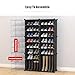 GenSDH Shoe Rack with Door,Shoe Storage Organiser,Modular Cube Shoe Cabinet for Space Saving,for Hallway Bedroom Entryway for All Kinds of Shoes Clothing,Removable Partition,3 Floors