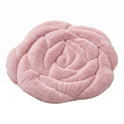 Coussin fleuri doux forme rose pour fauteuil de bureau et sol de salon - 2